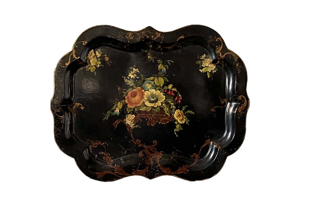 Large Napoleon III Papier Mache Tray - French Decorative Antiques - Antique Trays - French Antiques - Papier Mache - Decorative Antiques - French Antiques - Fine Antiques - Antique Shops Tetbury - adpsantiques - AD & PS Antiques