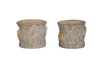 VINTAGE TROMPE L'OEIL LOG PLANTERS