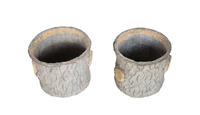 VINTAGE TROMPE L'OEIL LOG PLANTERS