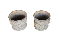VINTAGE TROMPE L'OEIL LOG PLANTERS