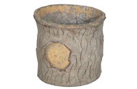 VINTAGE TROMPE L'OEIL LOG PLANTERS