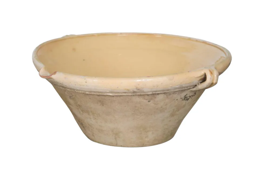 Large French Tian Pottery Bowls -French antiques -Antique French Pottery- Antique Pottery- Terrine Dish- AD & PS ANTIQUES -