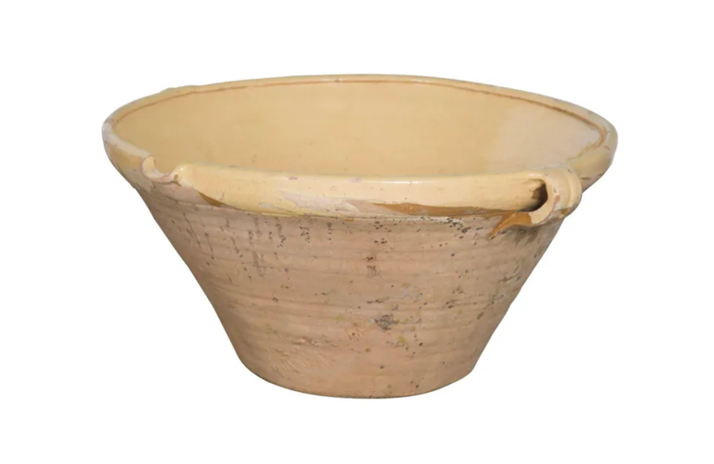 Large French Tian Pottery Bowls -French antiques -Antique French Pottery- Antique Pottery- Terrine Dish- AD & PS ANTIQUES -