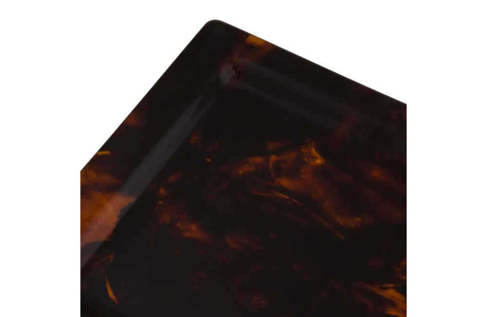 DIOR STYLE FAUX TORTOISESHELL LUCITE TRAY