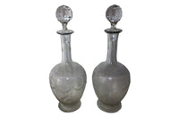 PAIR OF 19TH CENTURY CARAFES