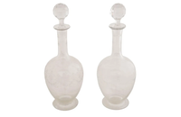 PAIR OF 19TH CENTURY CARAFES