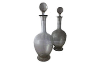 PAIR OF 19TH CENTURY CARAFES