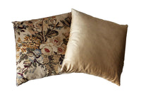 TWO PAIRS OF FLOWER BASKET CUSHIONS
