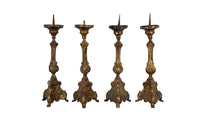SET OF FOUR 18TH CENTURY PRICKET STICKS