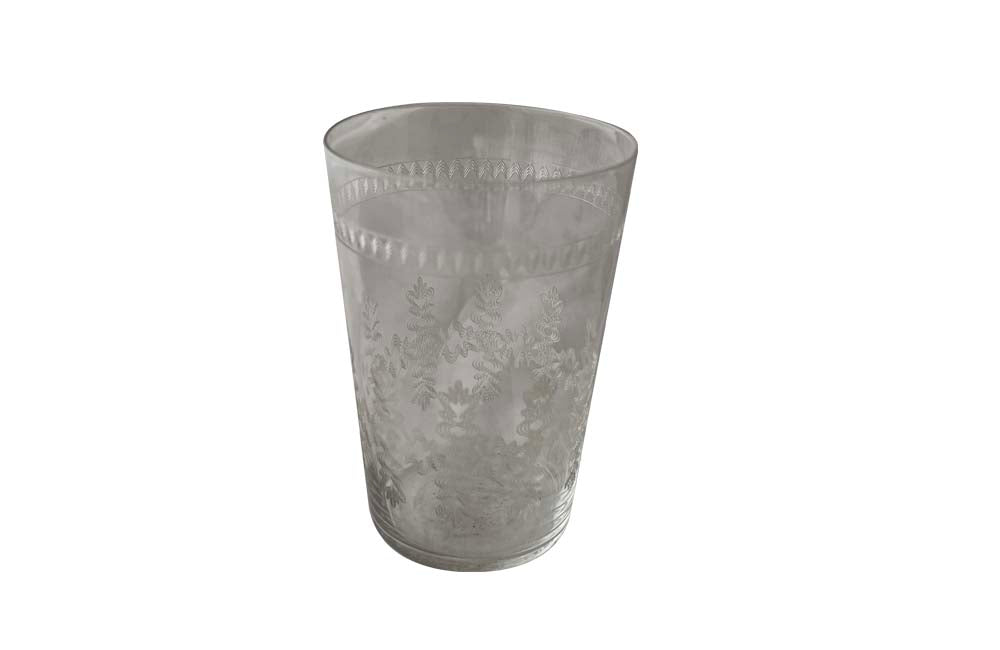 Set Of Ten Engraved Drinking Glasses - French Decorative Antiques - Antique Glasses - French Antique Accessories - Decorative Accessories - Wine & Food Antiques - Etched Glassware - Antique Shops Tetbury - AD & PS Antiques