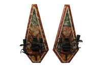 PAIR TROMPE L'OEIL WALL LIGHTS