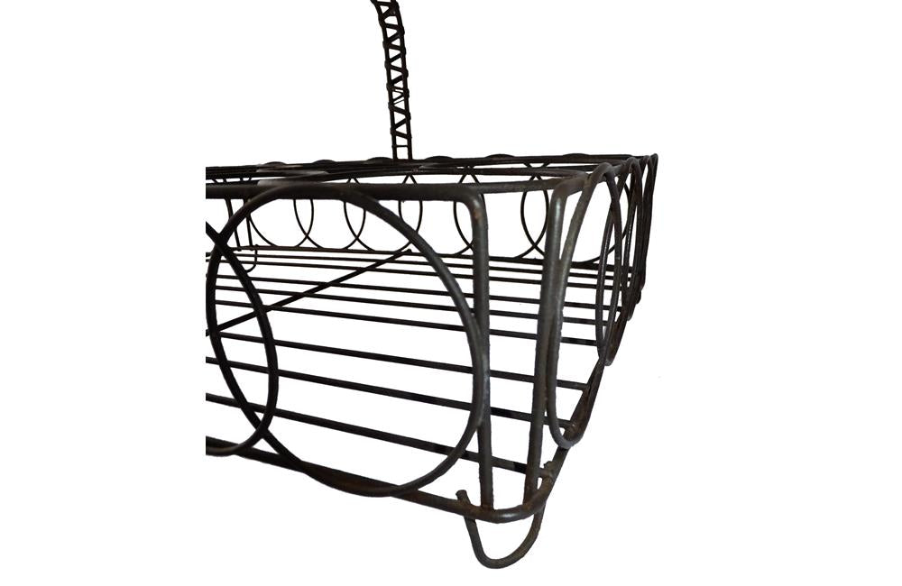 FRENCH WIREWORK GLASS CARRIER