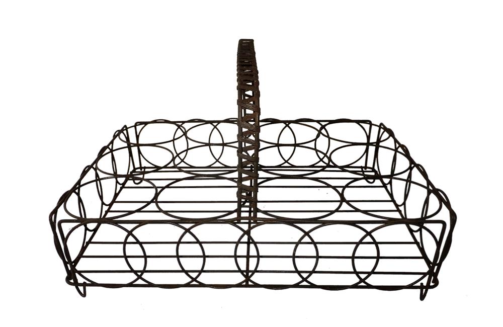 FRENCH WIREWORK GLASS CARRIER