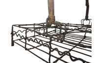 19TH CENTURY WIREWORK GLASS CARRIER