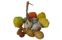 BIG, DECORATIVE TERRACOTTA TROMPE L'OEIL FRUIT & NUTS