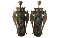 PAIR OF 'TRENCH ART' LAMPS