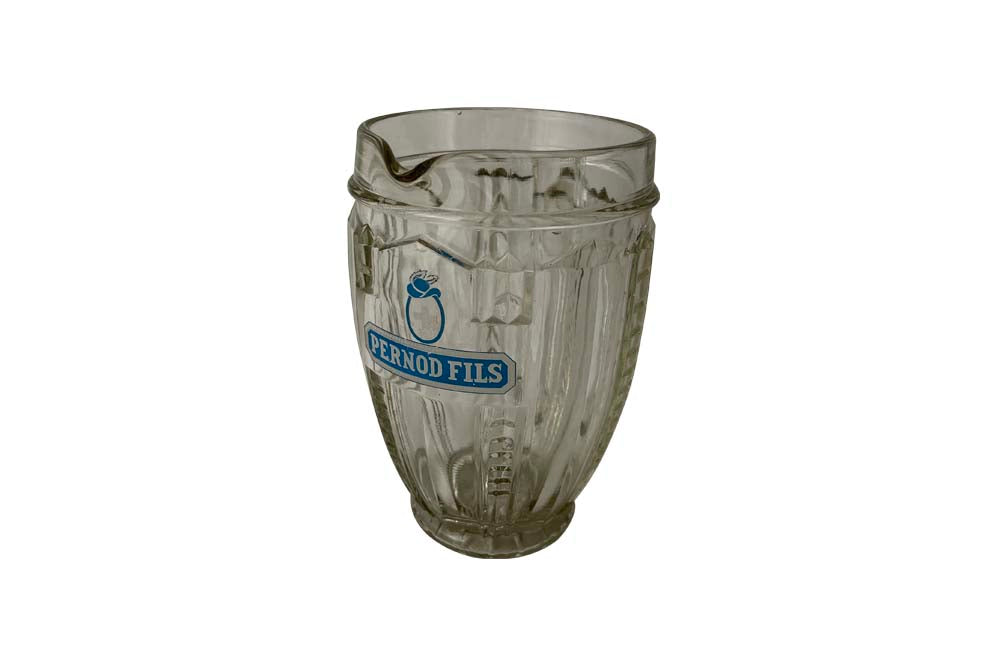 French 1930s Pernod & Fils Bistro Jug - French Decorative Antiques - French Decorative Accessories - Pastis - Wine & Food - Gift Ideas - Glass Jug - Antique Glassware - Antique Shops Tetbury - AD & PS Antiques