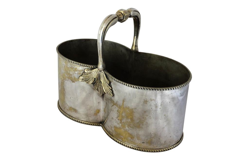 SILVERPLATE DOUBLE WINE COOLER