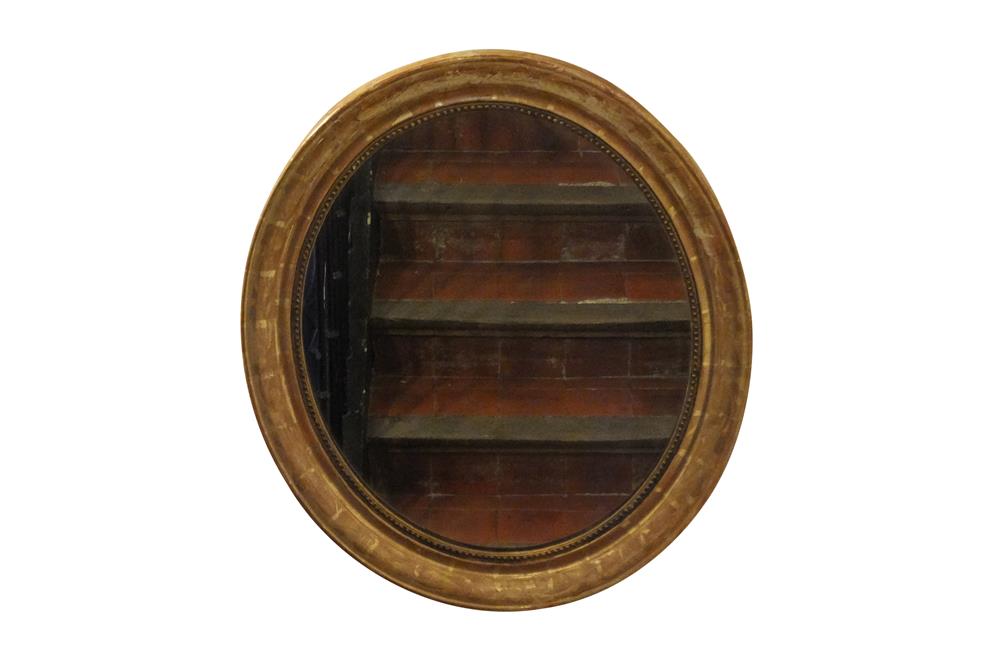 19TH CENTURY FRENCH OVAL MIRROR