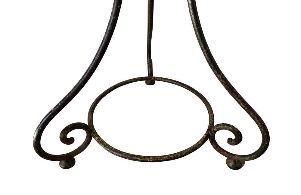 19TH CENTURY FRENCH IRON GUERIDON TABLE