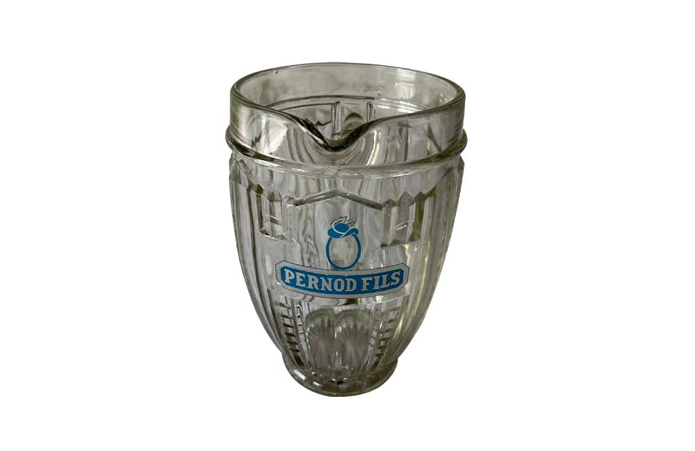 French 1930s Pernod & Fils Bistro Jug - French Decorative Antiques - French Decorative Accessories - Pastis - Wine & Food - Gift Ideas - Glass Jug - Antique Glassware - Antique Shops Tetbury - AD & PS Antiques