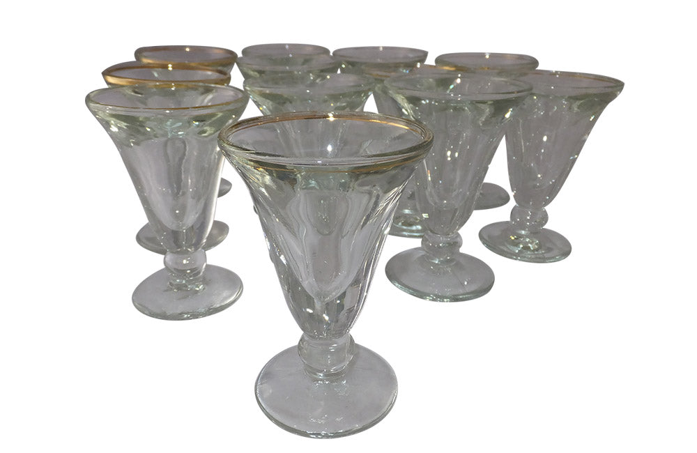 TWELVE FRENCH BISTRO GLASSES