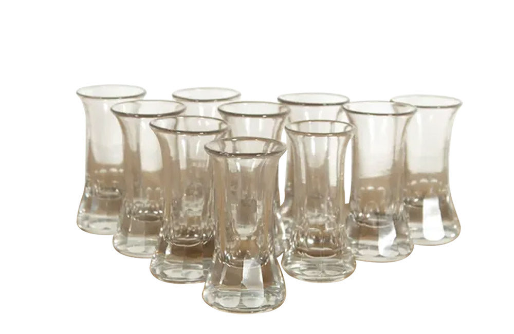 TEN THUMBNAIL CUT SHOT/VODKA GLASSES