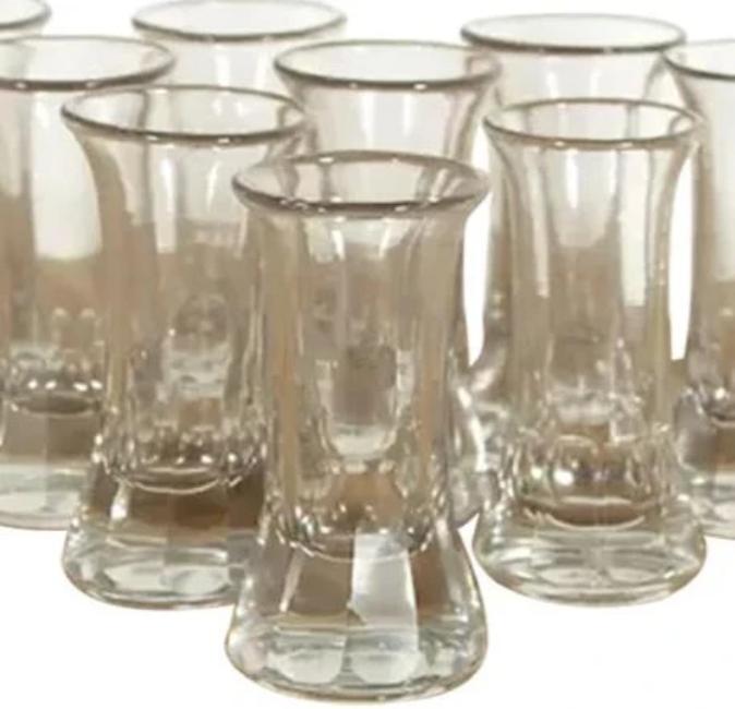 TEN THUMBNAIL CUT SHOT/VODKA GLASSES