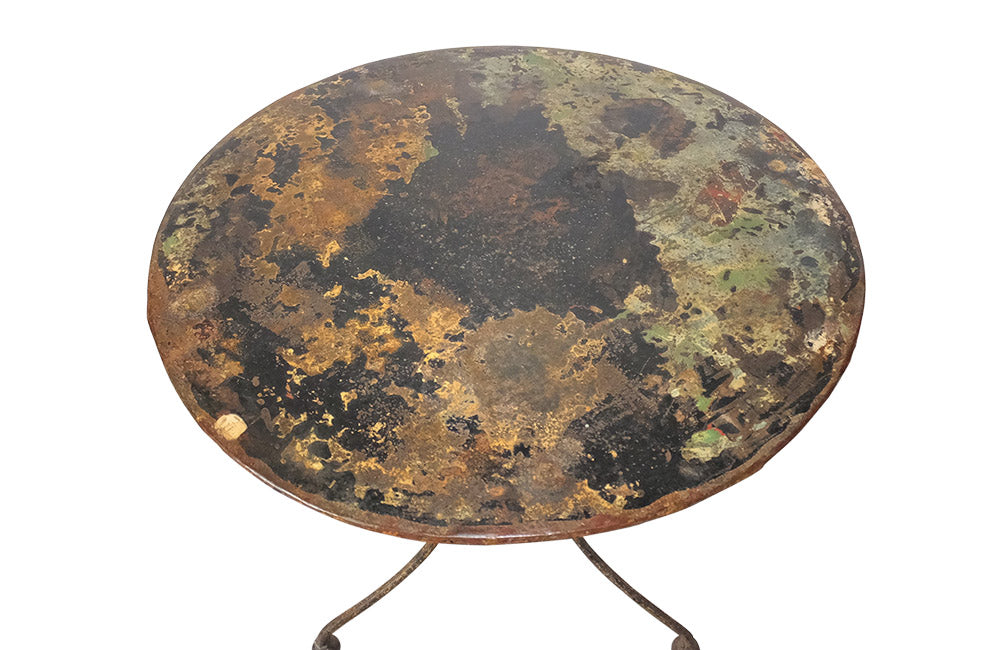 FRENCH IRON GUERIDON TABLE