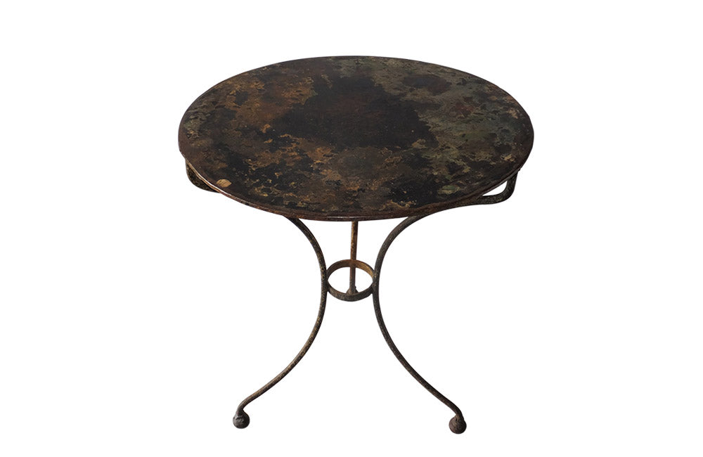 FRENCH IRON GUERIDON TABLE