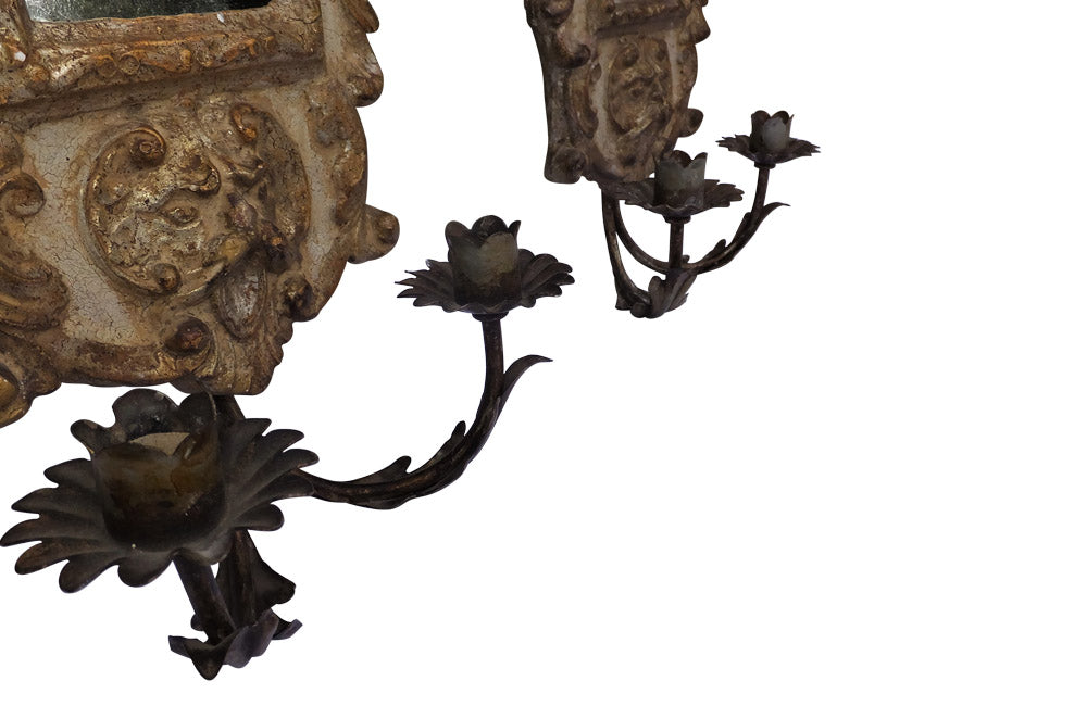 PAIR OF ITALIAN WALL APPLIQUES