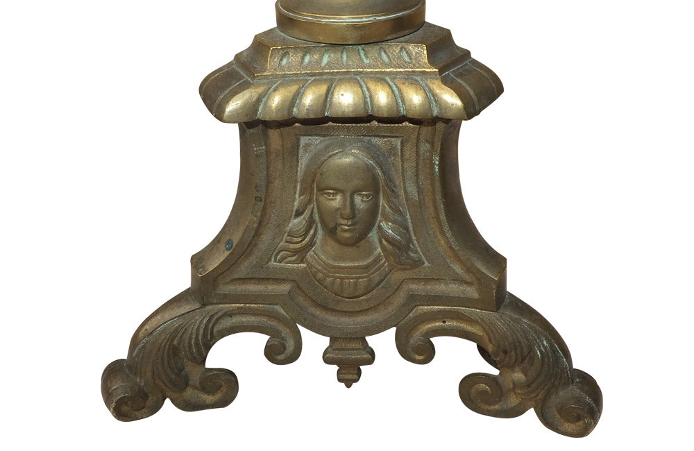 Pair Of Brass Ecclesiastic Lamps