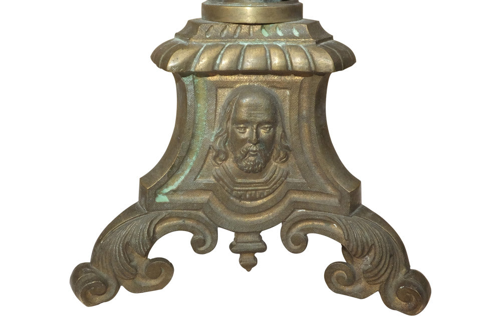 Pair Of Brass Ecclesiastic Lamps