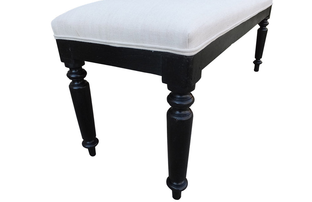 LARGE NAPOLEON III UPHOLSTERED STOOL