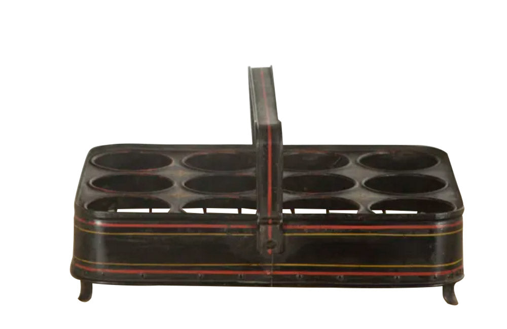 FRENCH TOLEWARE GLASS CARRIER