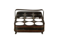 FRENCH TOLEWARE GLASS CARRIER
