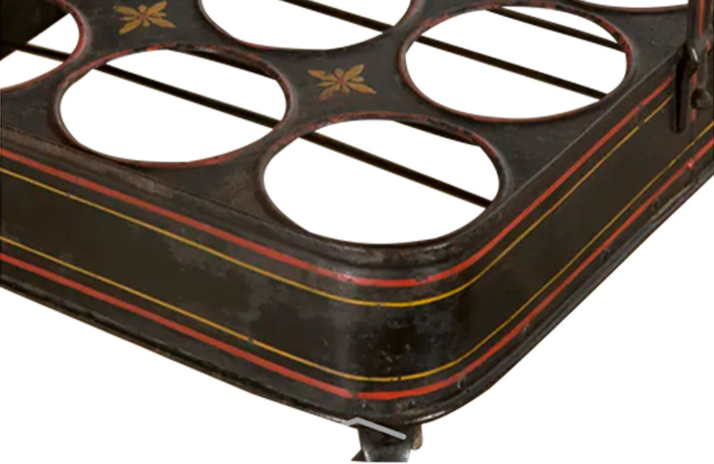 FRENCH TOLEWARE GLASS CARRIER