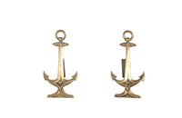 PAIR OF ANCHOR ANDIRONS