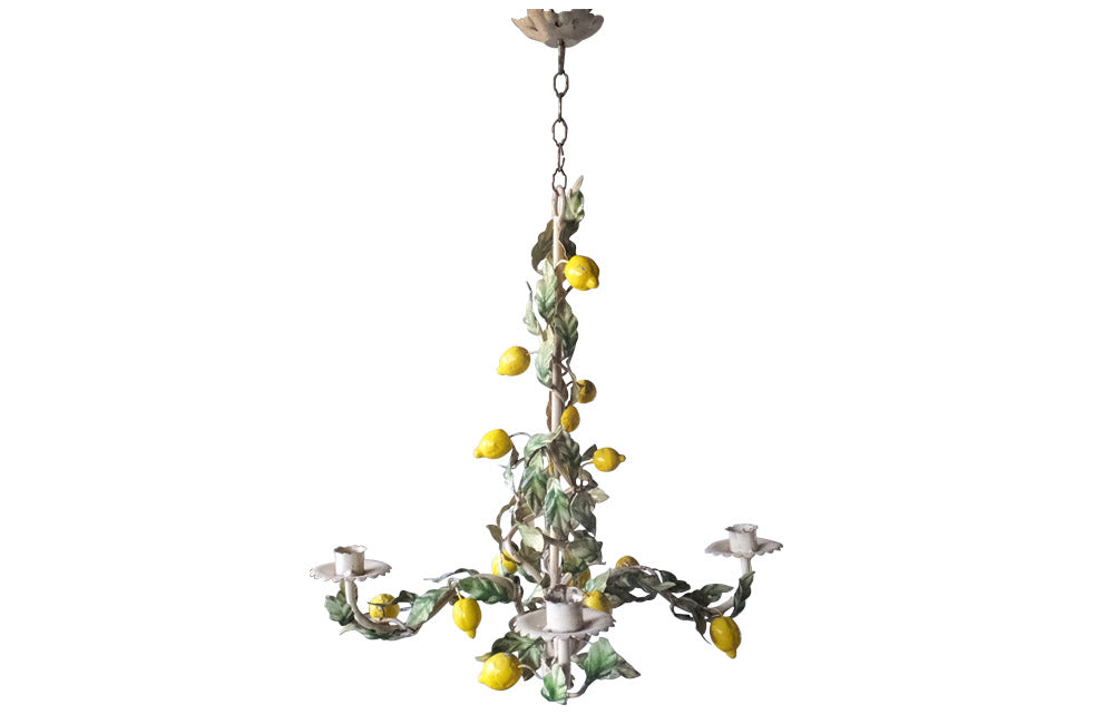 VINTAGE ITALIAN CHANDELIER AND APPLIQUES SET