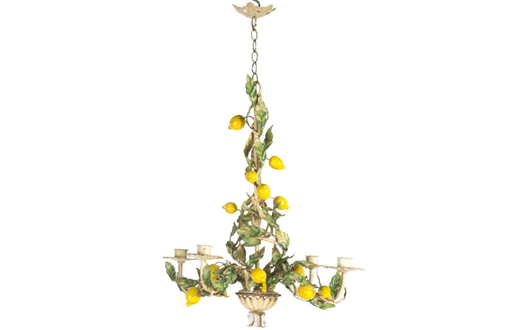 VINTAGE ITALIAN CHANDELIER AND APPLIQUES SET