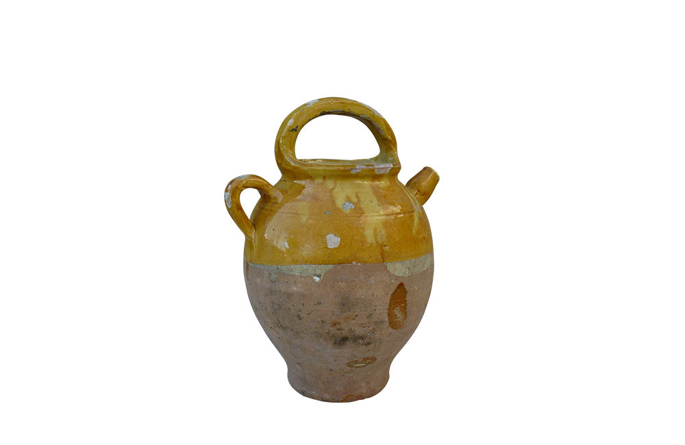 GLAZED FRENCH POTTERY CRUCHE