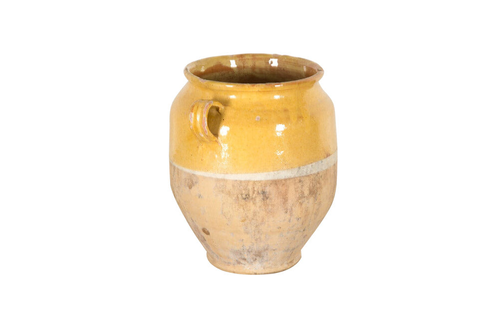 YELLOW GLAZED CONFIT POT
