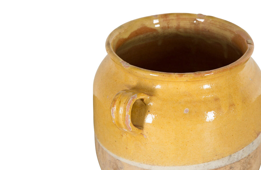 YELLOW GLAZED CONFIT POT