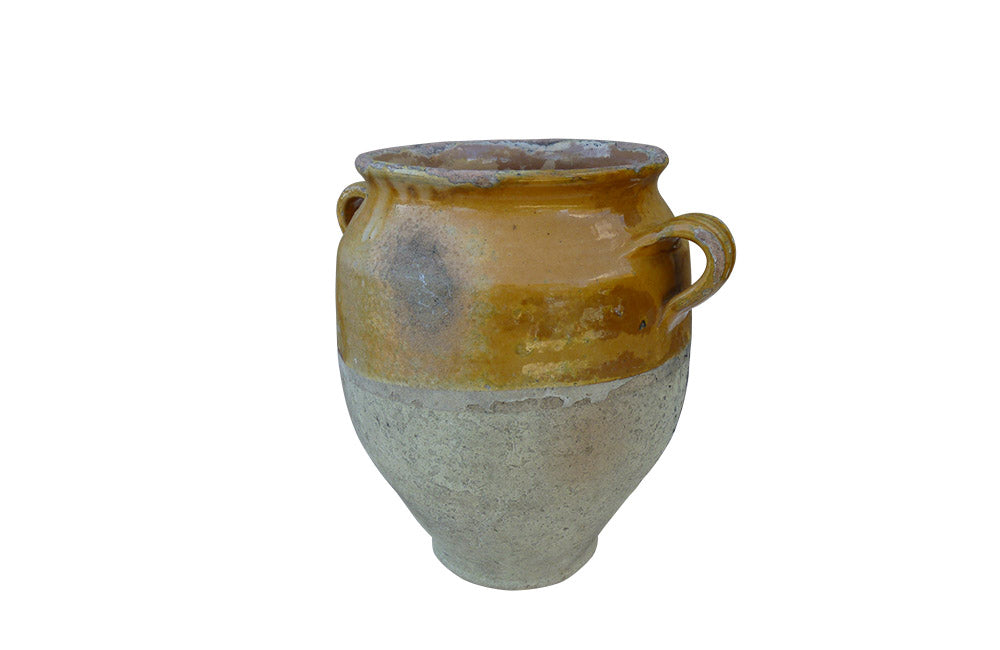 YELLOW GLAZED CONFIT POT
