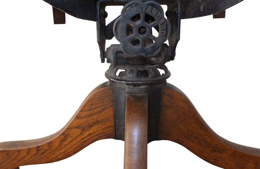 OAK ADJUSTABLE SWIVEL DESK CHAIR