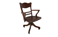 OAK ADJUSTABLE SWIVEL DESK CHAIR
