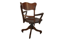 OAK ADJUSTABLE SWIVEL DESK CHAIR