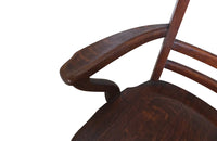 OAK ADJUSTABLE SWIVEL DESK CHAIR