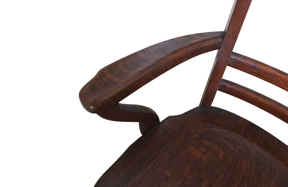 OAK ADJUSTABLE SWIVEL DESK CHAIR