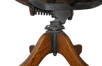 OAK ADJUSTABLE SWIVEL DESK CHAIR